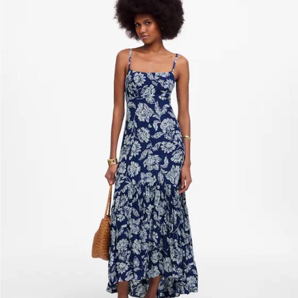 Floral Navy Blue Dress Madewell - Picture 6 of 6